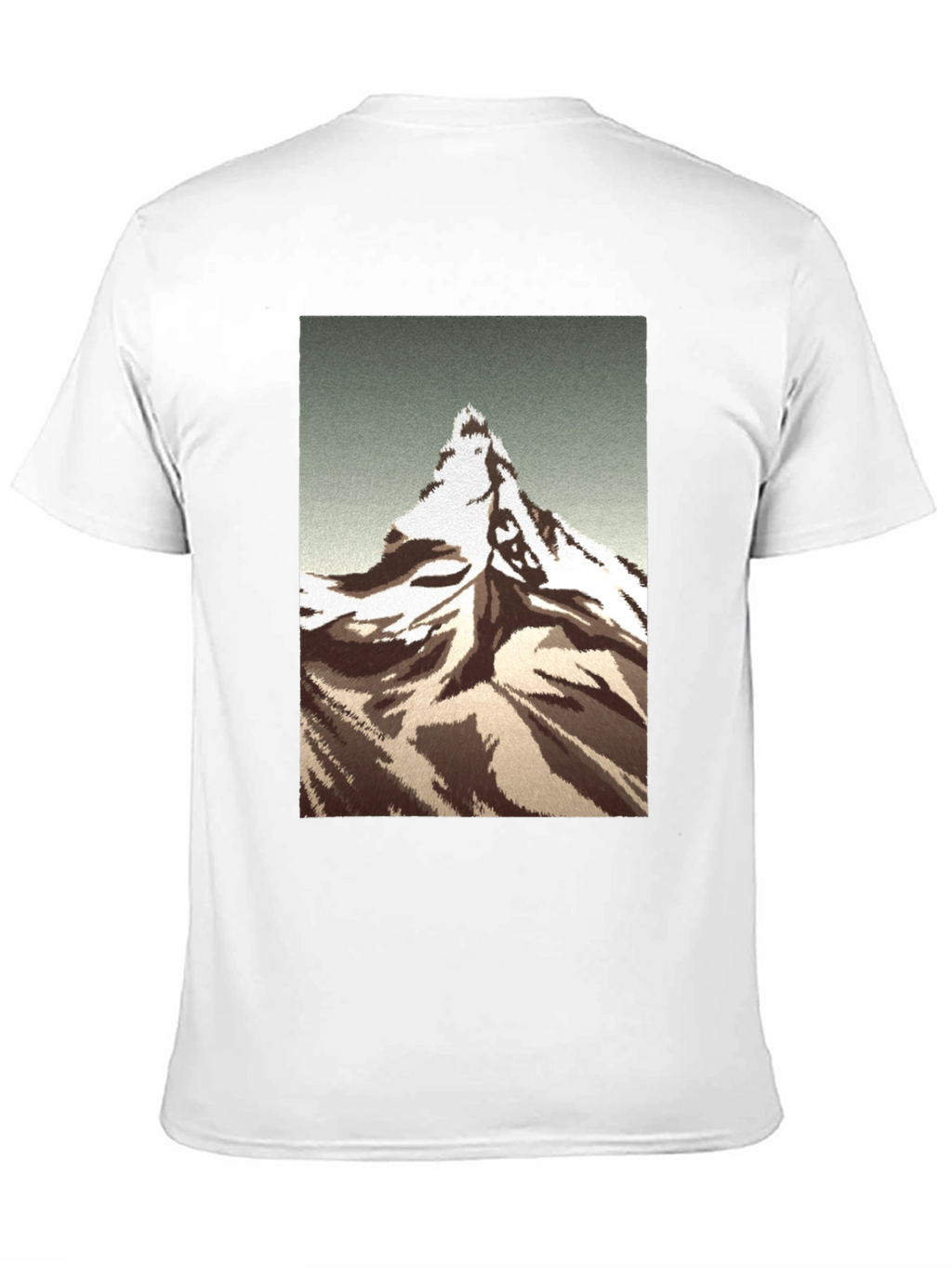 Mountain Peak Graphic Tee - Black Cotton T-Shirt