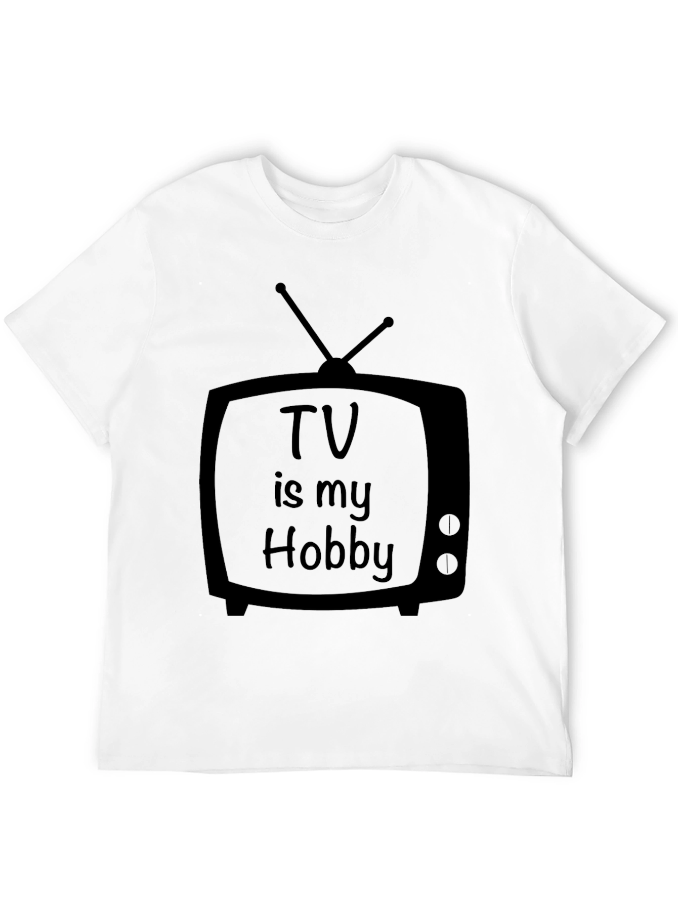 TV Is My Hobby Black T-Shirt
