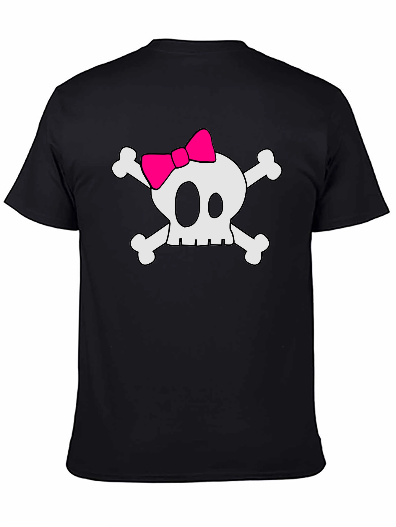 Skull & Crossbones T-Shirt with Pink Bow