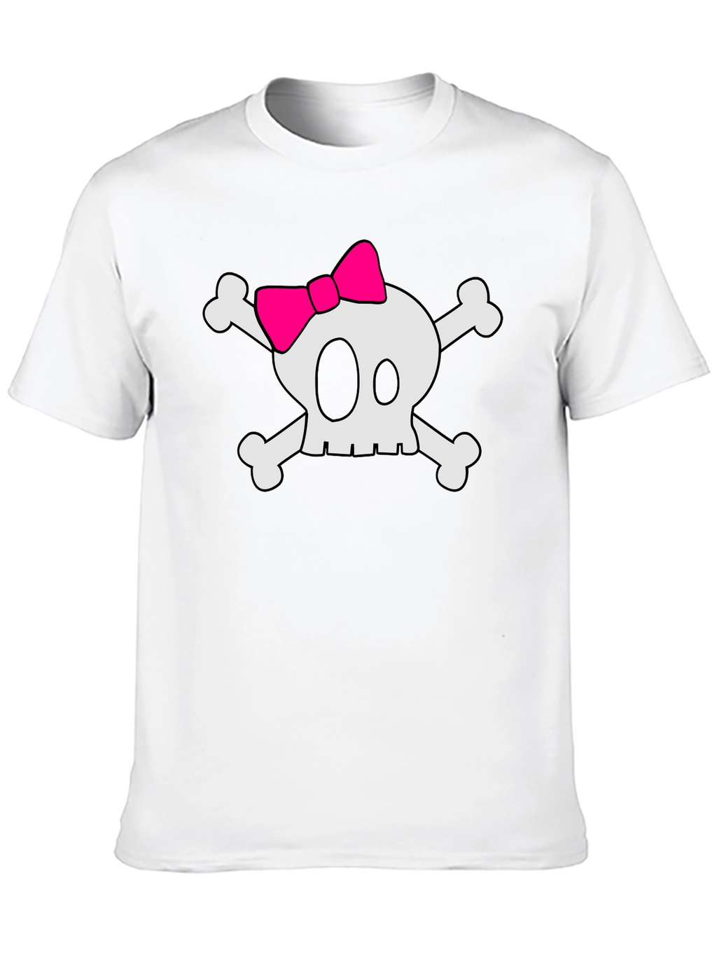 Skull & Crossbones T-Shirt with Pink Bow