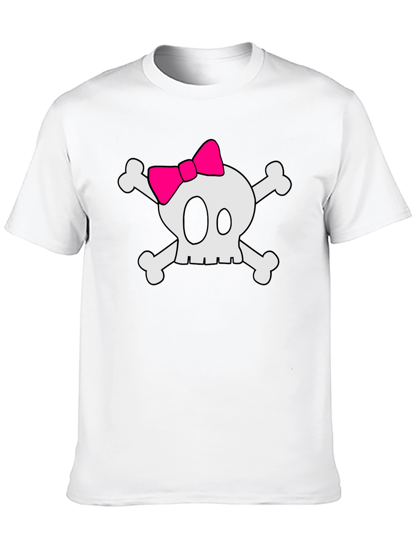 Skull & Crossbones T-Shirt with Pink Bow