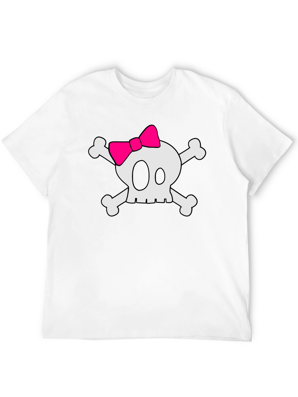 Skull & Crossbones T-Shirt with Pink Bow
