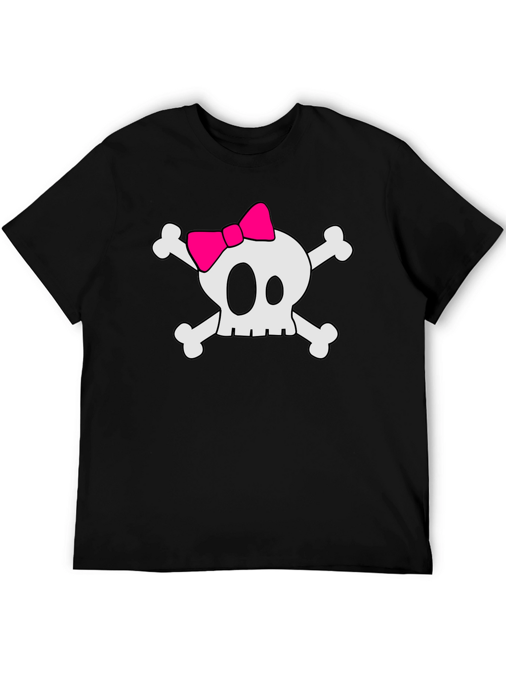 Skull & Crossbones T-Shirt with Pink Bow
