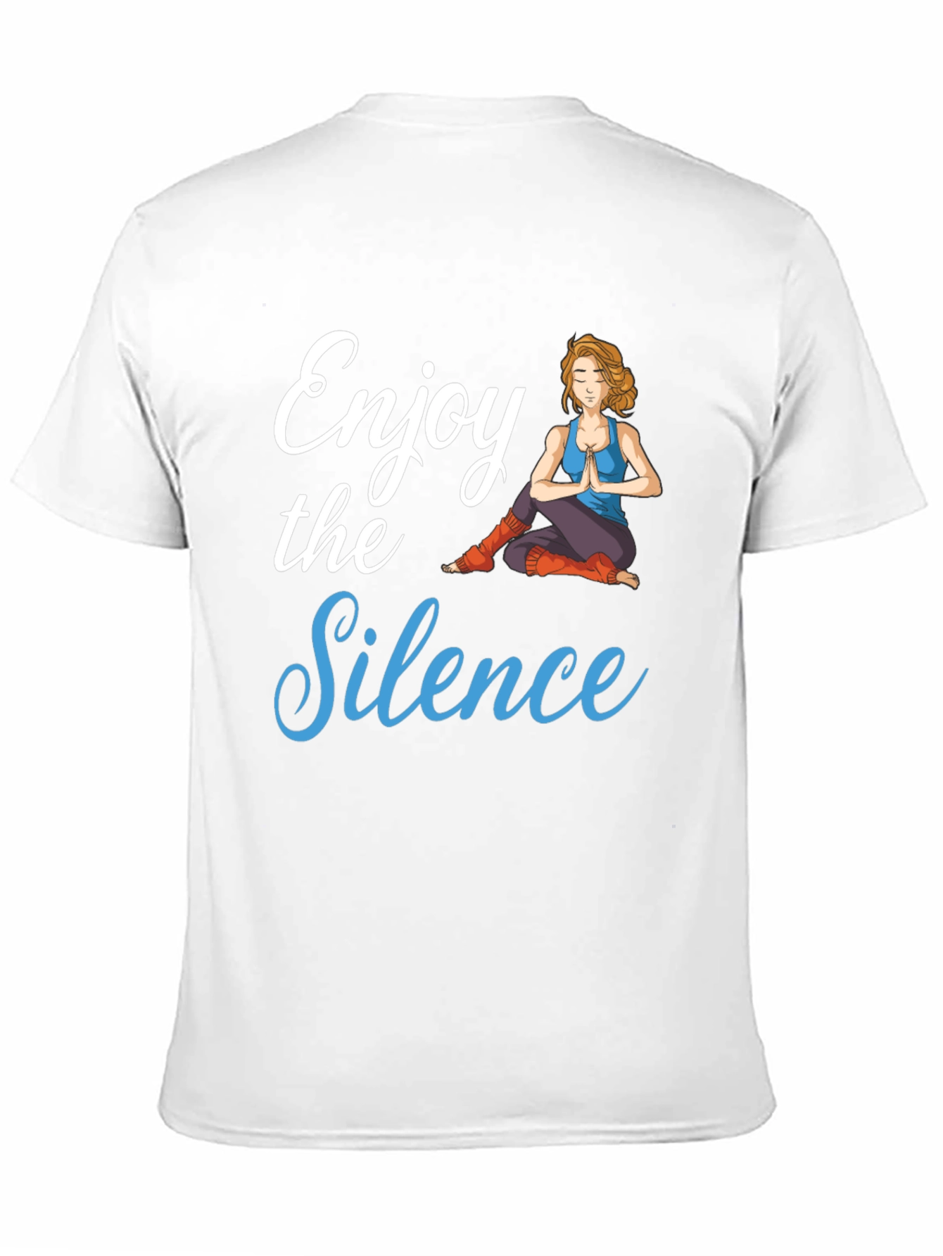 Enjoy the Silence Yoga Graphic Black T-Shirt