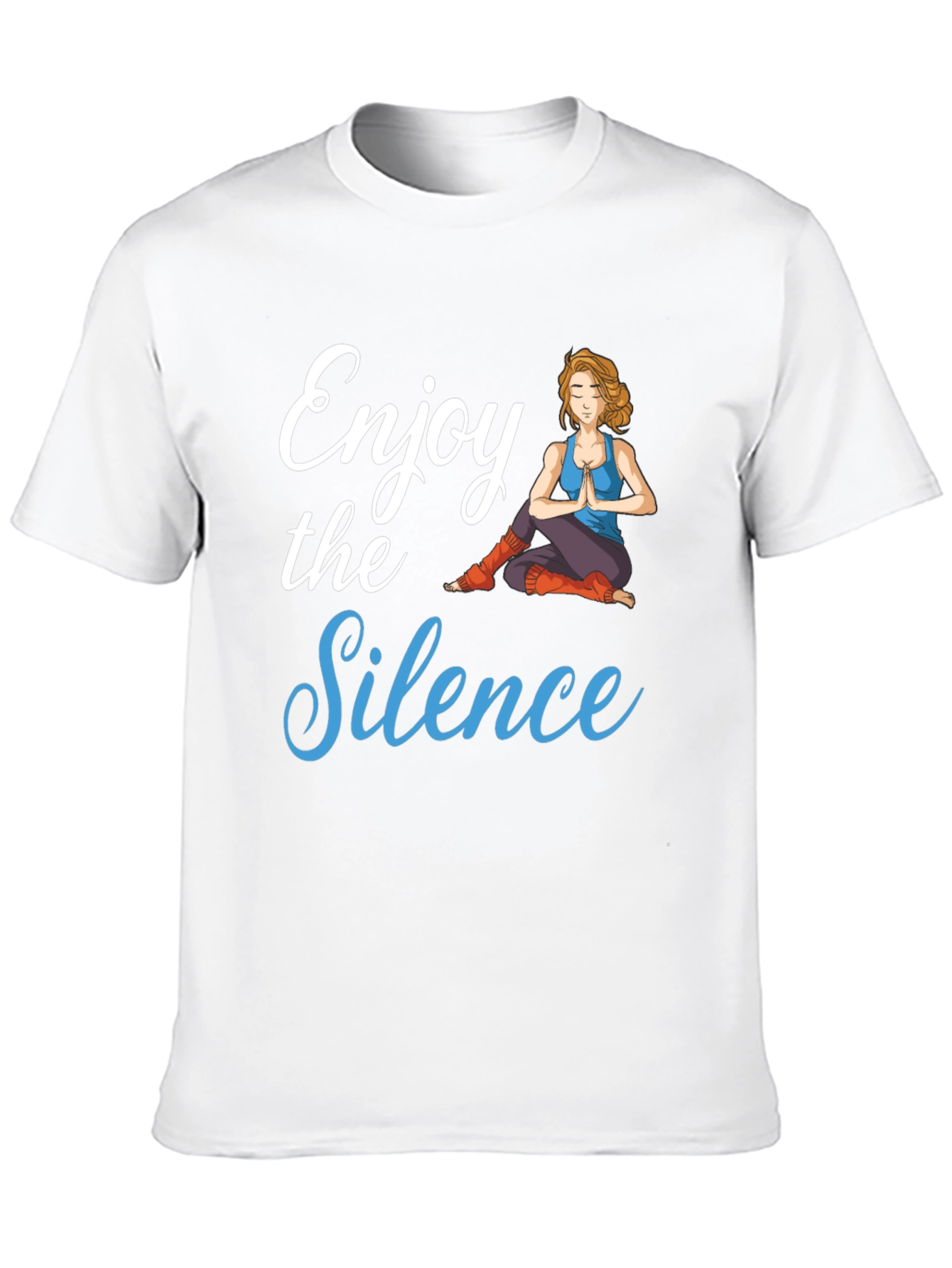 Enjoy the Silence Yoga Graphic Black T-Shirt