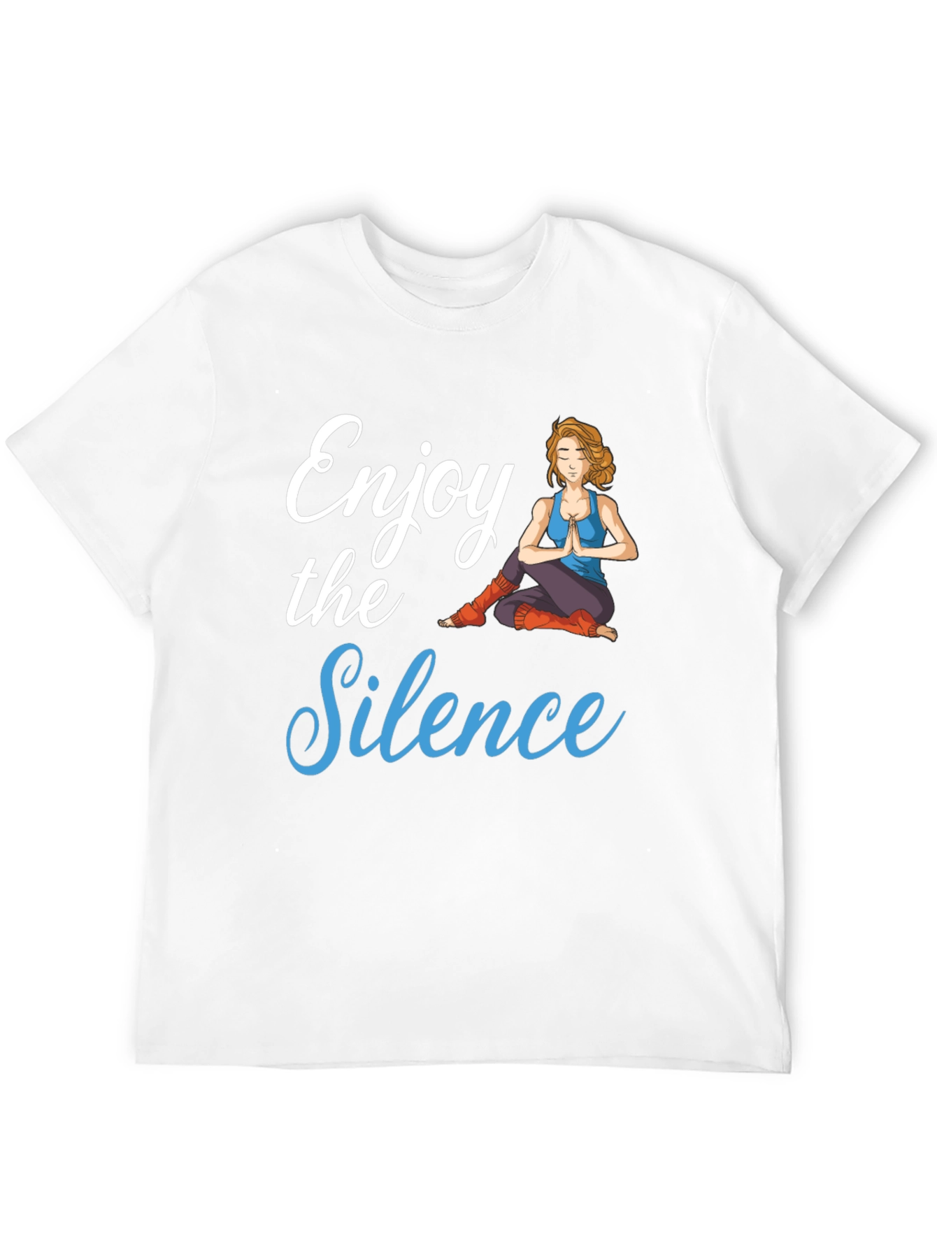 Enjoy the Silence Yoga Graphic Black T-Shirt