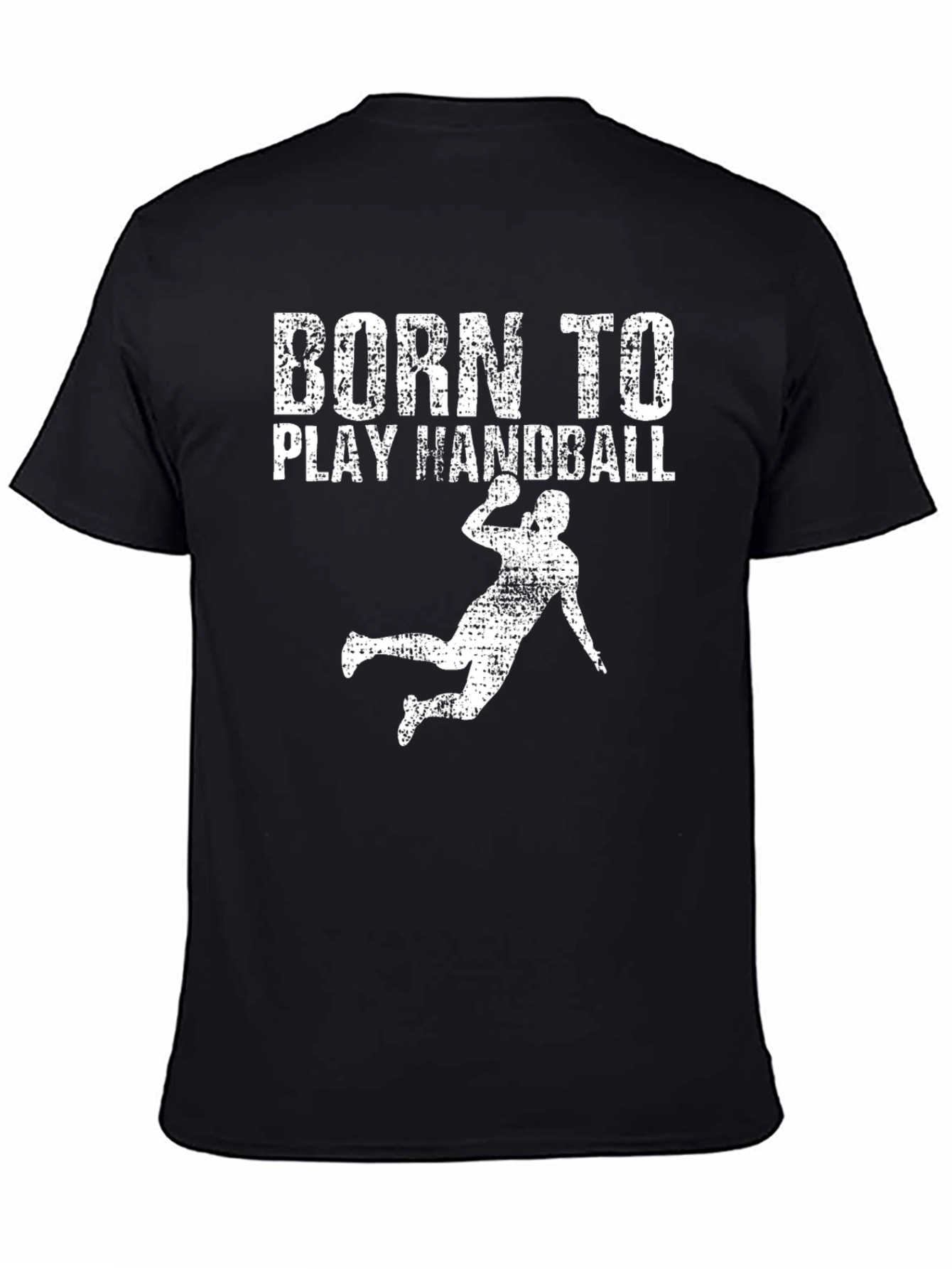 Born To Play Handball Black T-Shirt