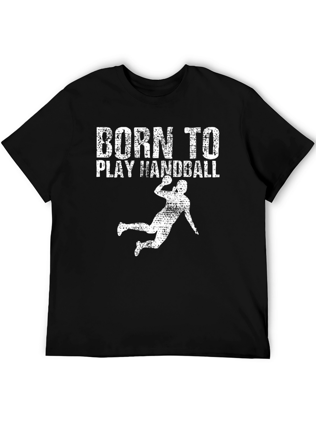 Born To Play Handball Black T-Shirt