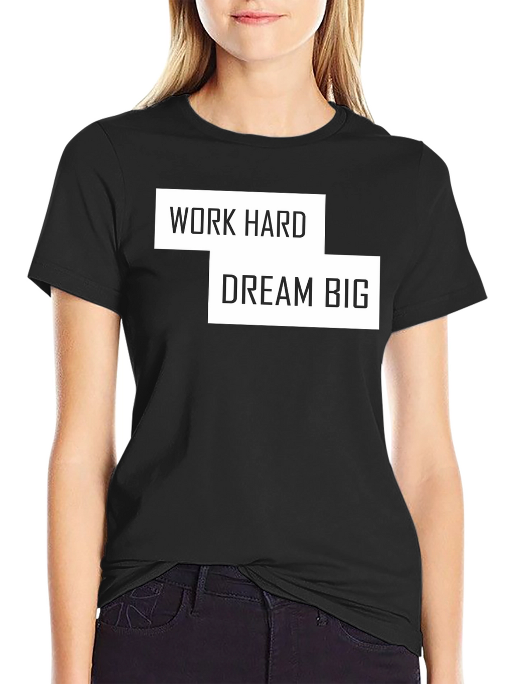 Work Hard Dream Big Black Tee