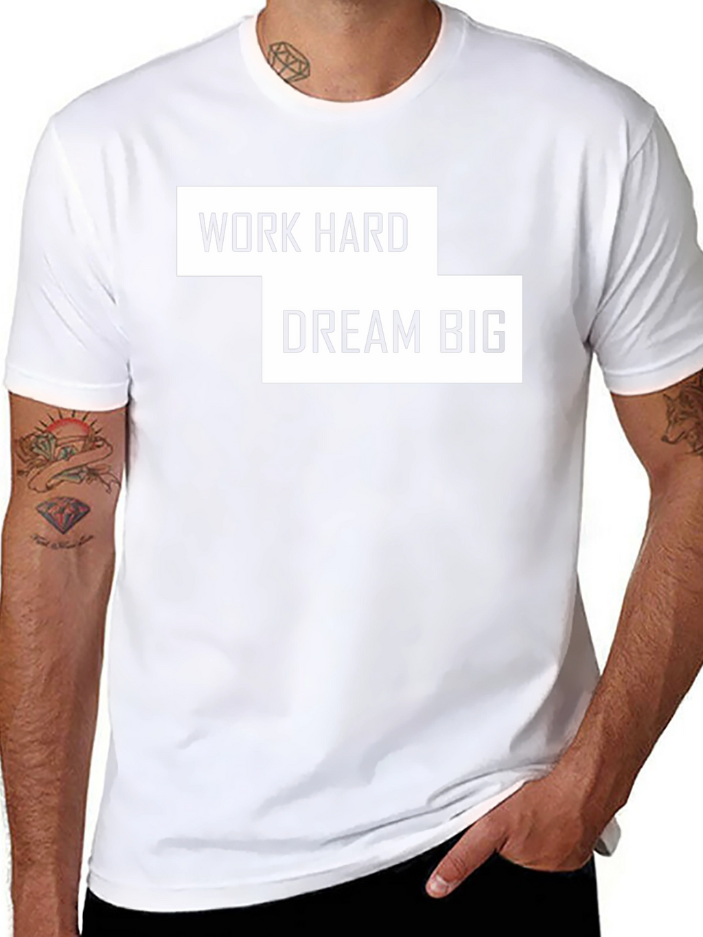 Work Hard Dream Big Black Tee