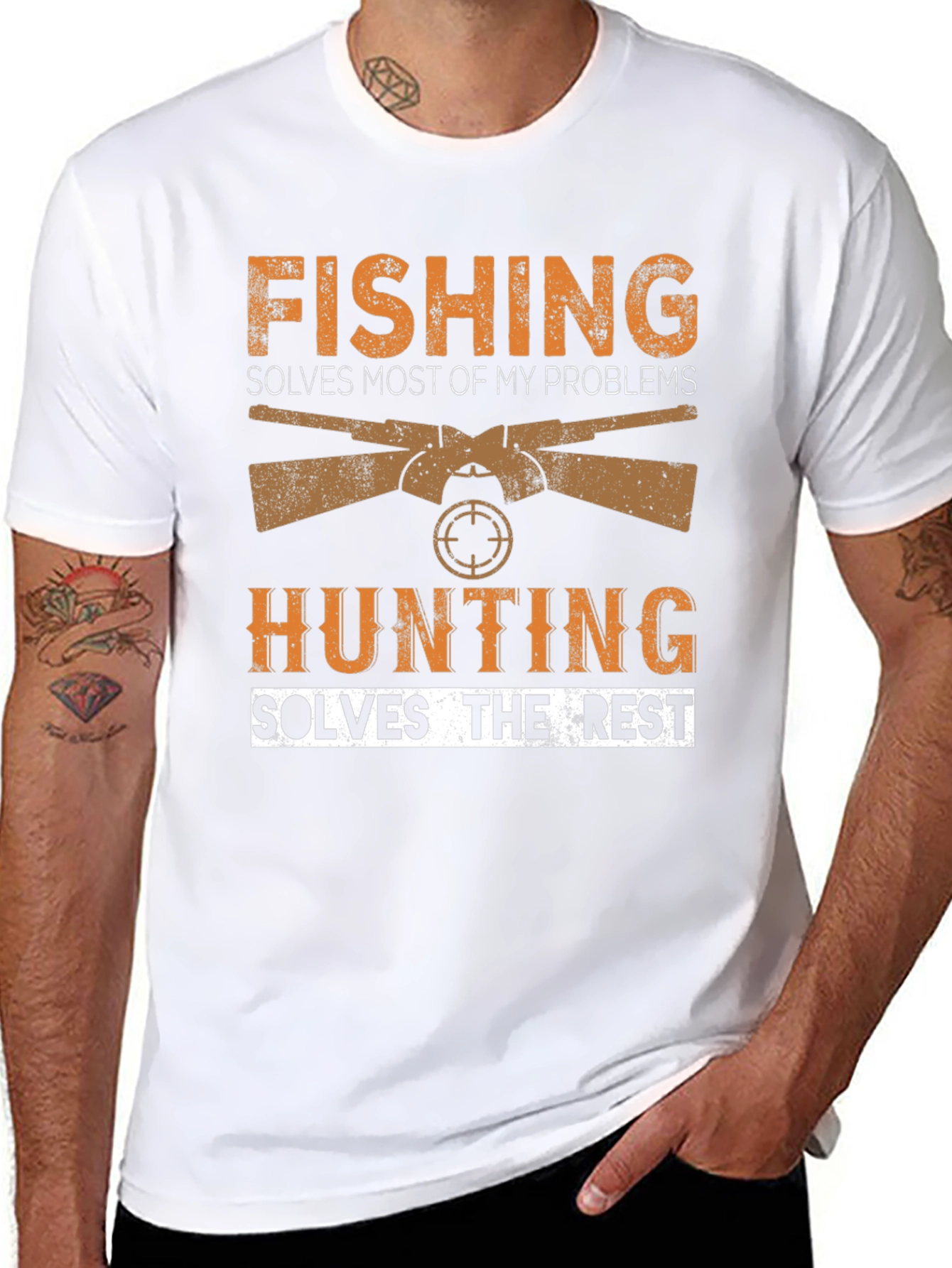 Fishing and Hunting Graphic Tee