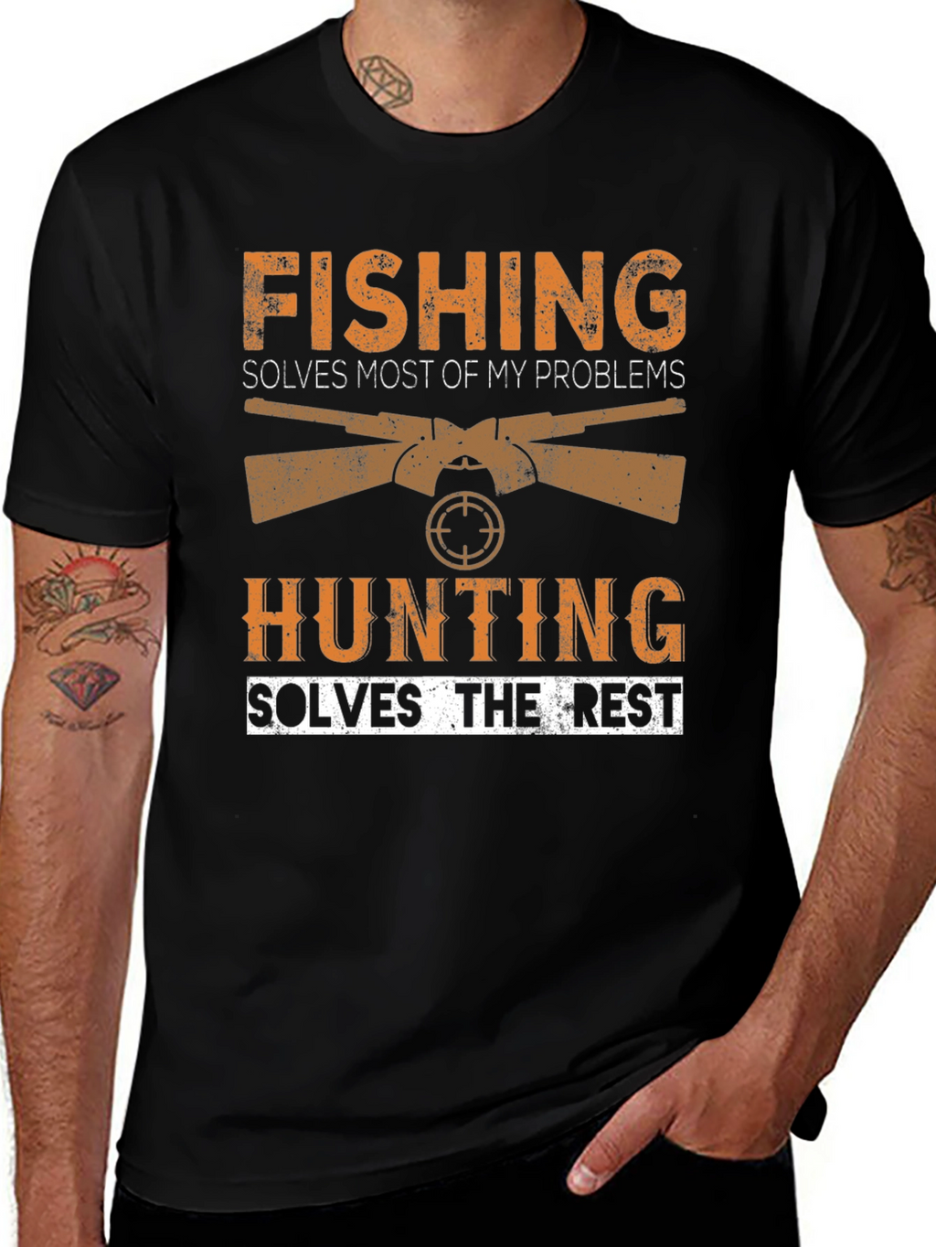 Fishing and Hunting Graphic Tee