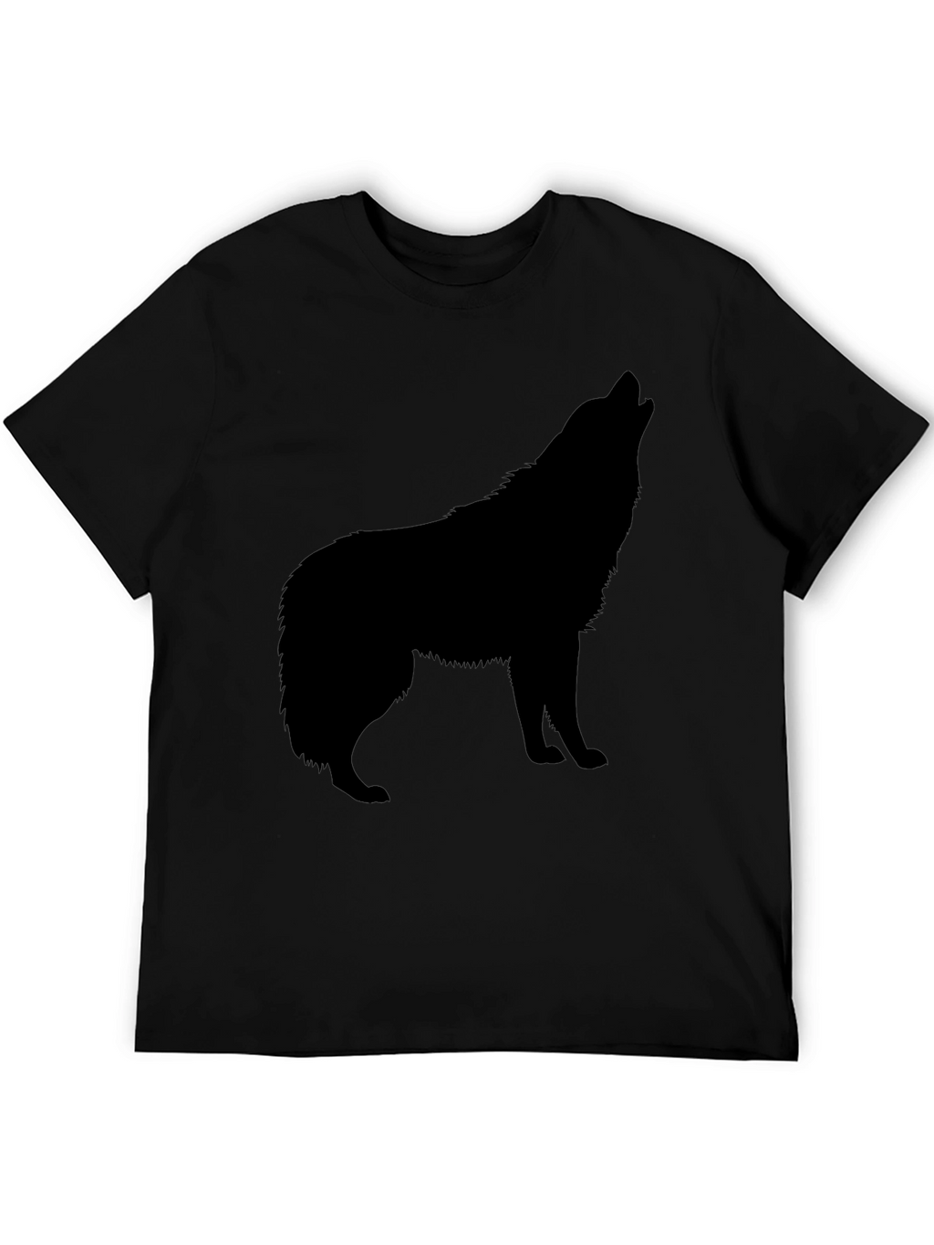 Black Wolf Silhouette T-Shirt - Mens Graphic Tee
