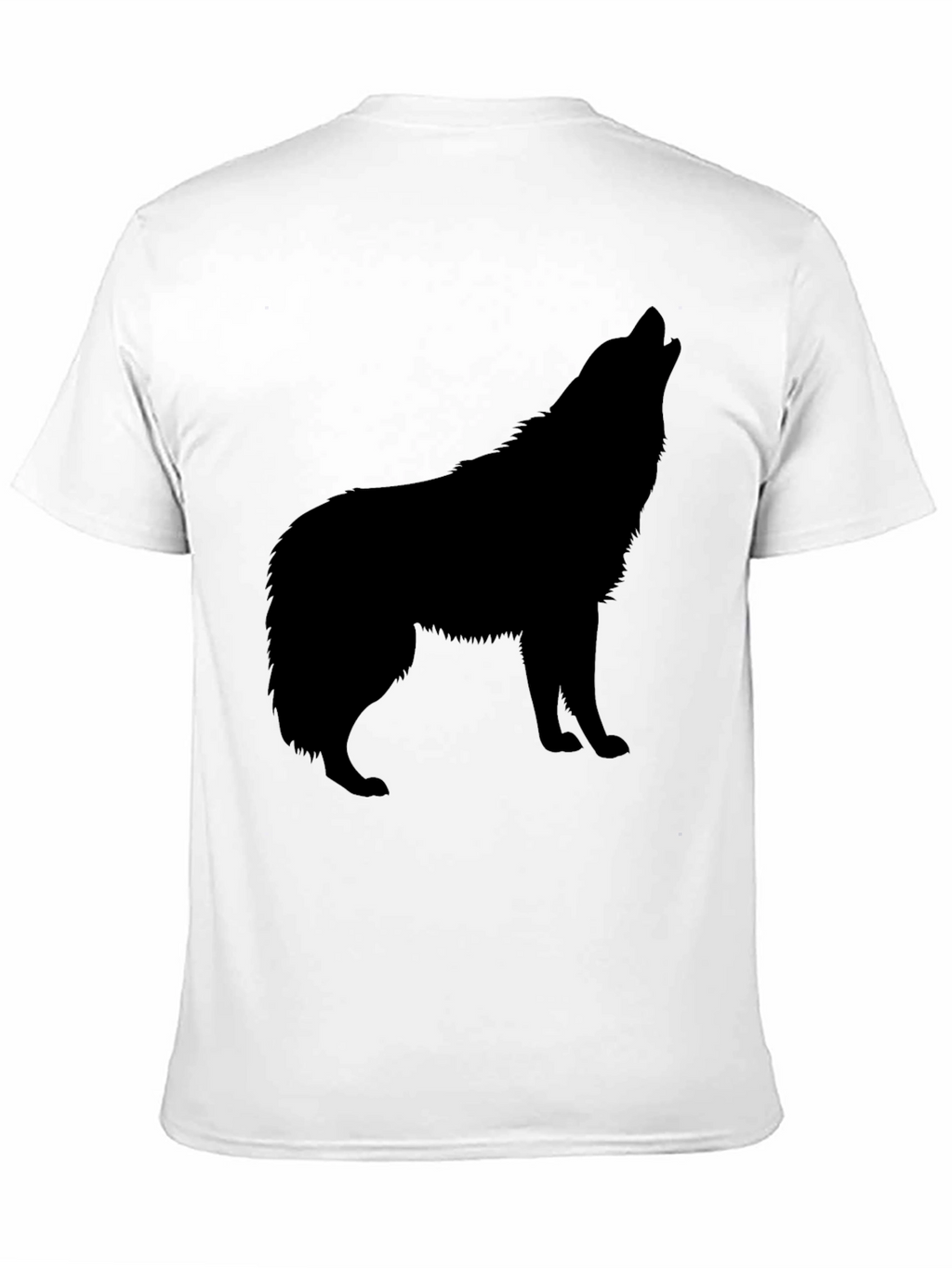 Black Wolf Silhouette T-Shirt - Mens Graphic Tee