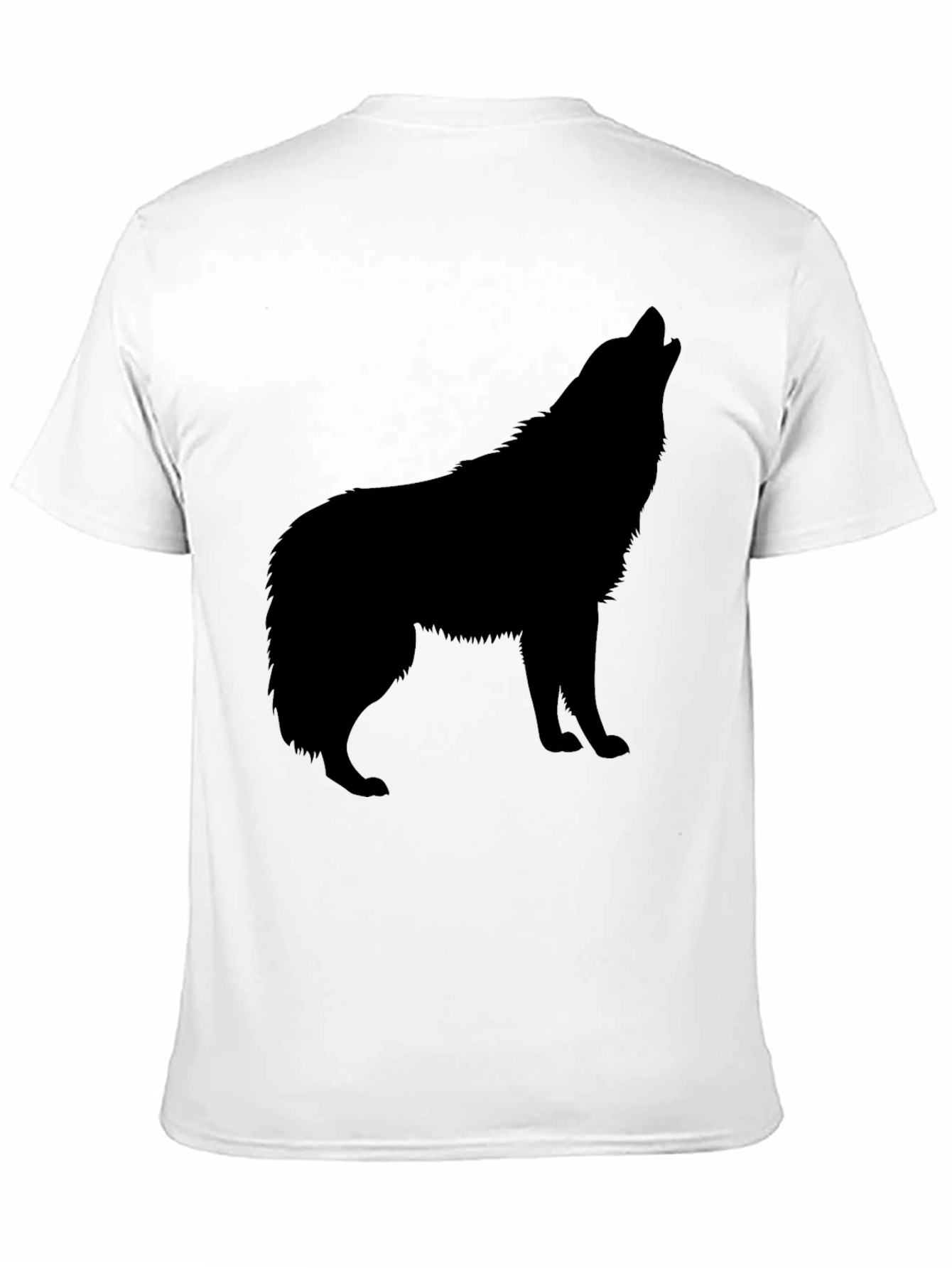 Black Wolf Silhouette T-Shirt - Mens Graphic Tee