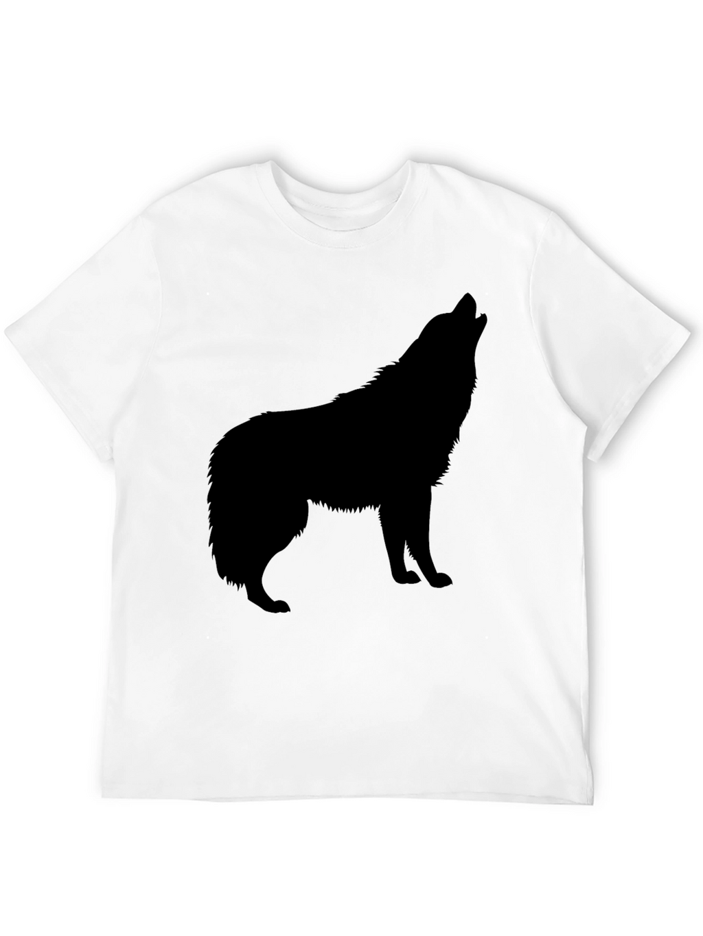 Black Wolf Silhouette T-Shirt - Mens Graphic Tee