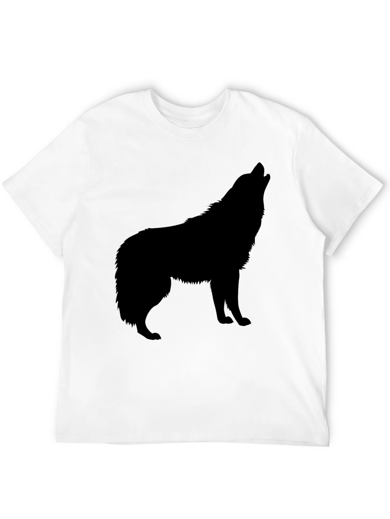 Black Wolf Silhouette T-Shirt - Mens Graphic Tee