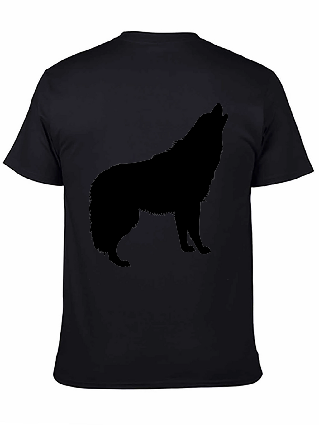Black Wolf Silhouette T-Shirt - Mens Graphic Tee