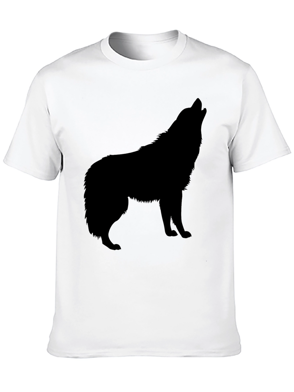 Black Wolf Silhouette T-Shirt - Mens Graphic Tee