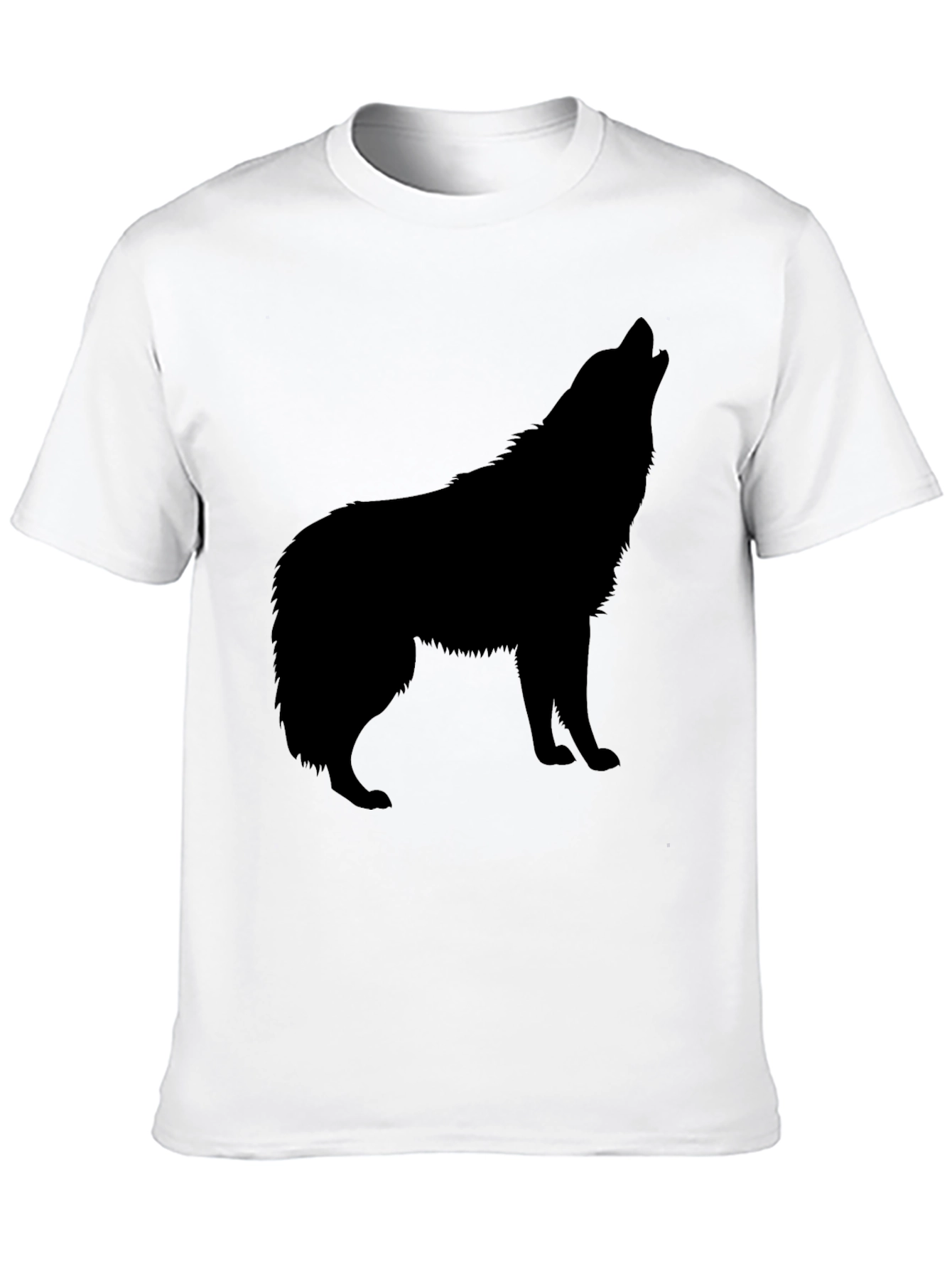 Black Wolf Silhouette T-Shirt - Mens Graphic Tee