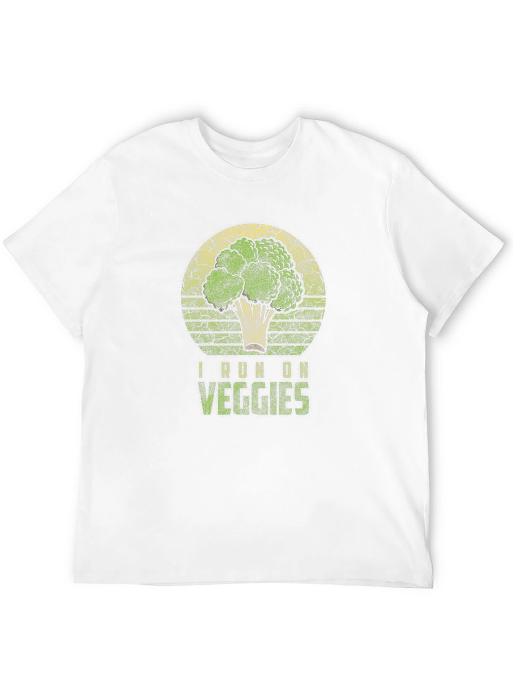 I Run on Veggies T-Shirt - Broccoli Graphic Tee