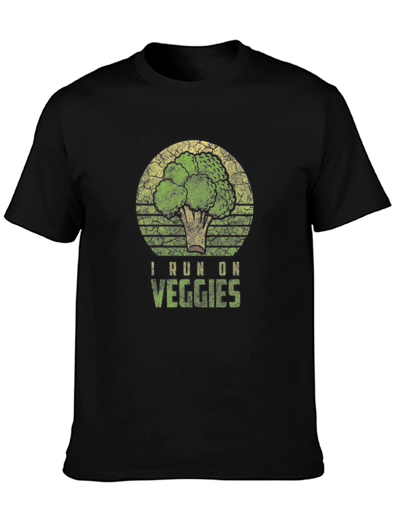I Run on Veggies T-Shirt - Broccoli Graphic Tee