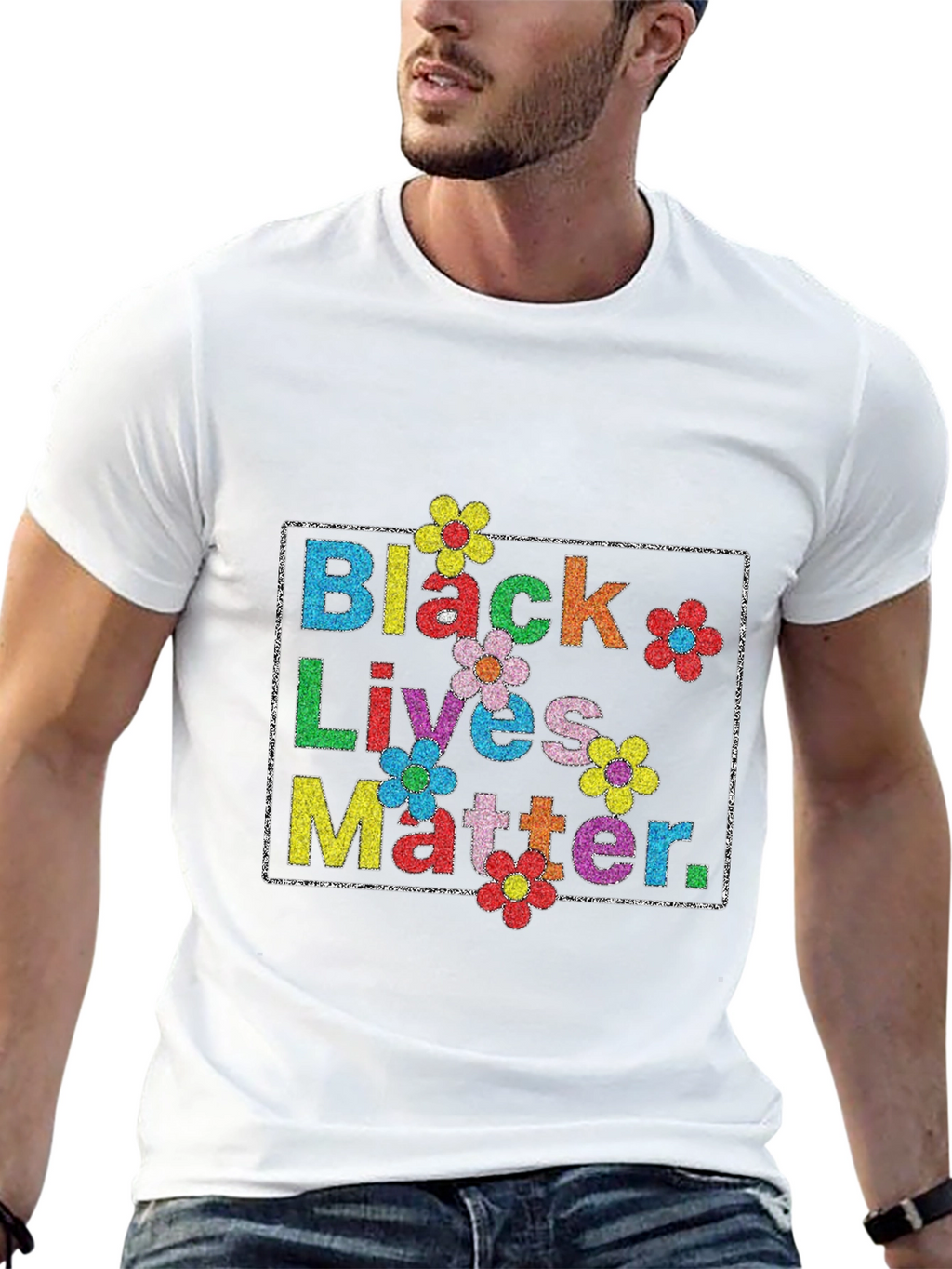 Black Lives Matter Floral T-Shirt
