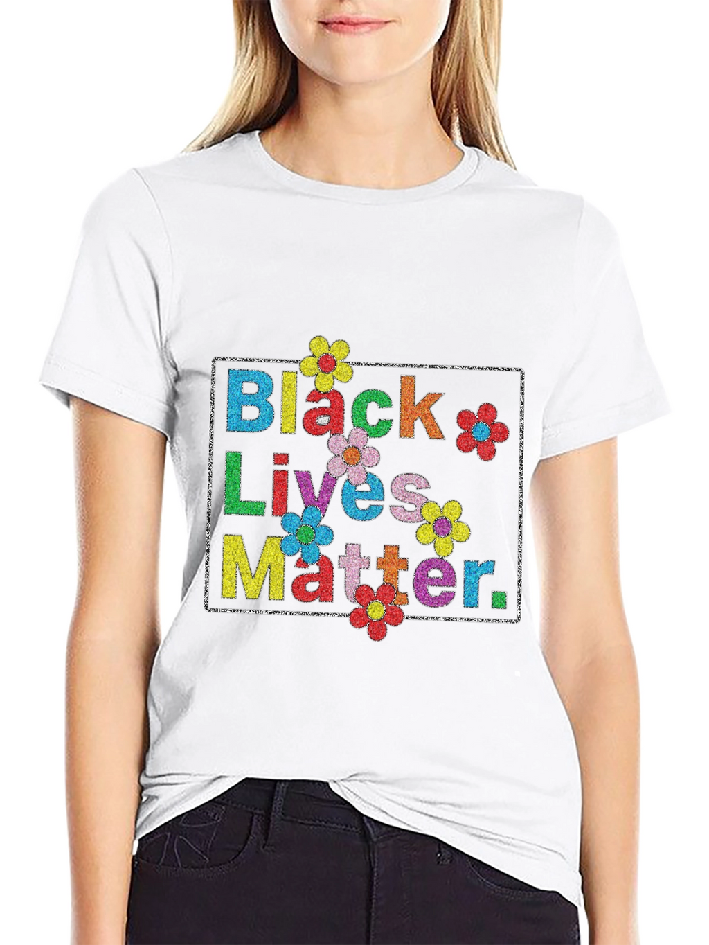 Black Lives Matter Floral T-Shirt