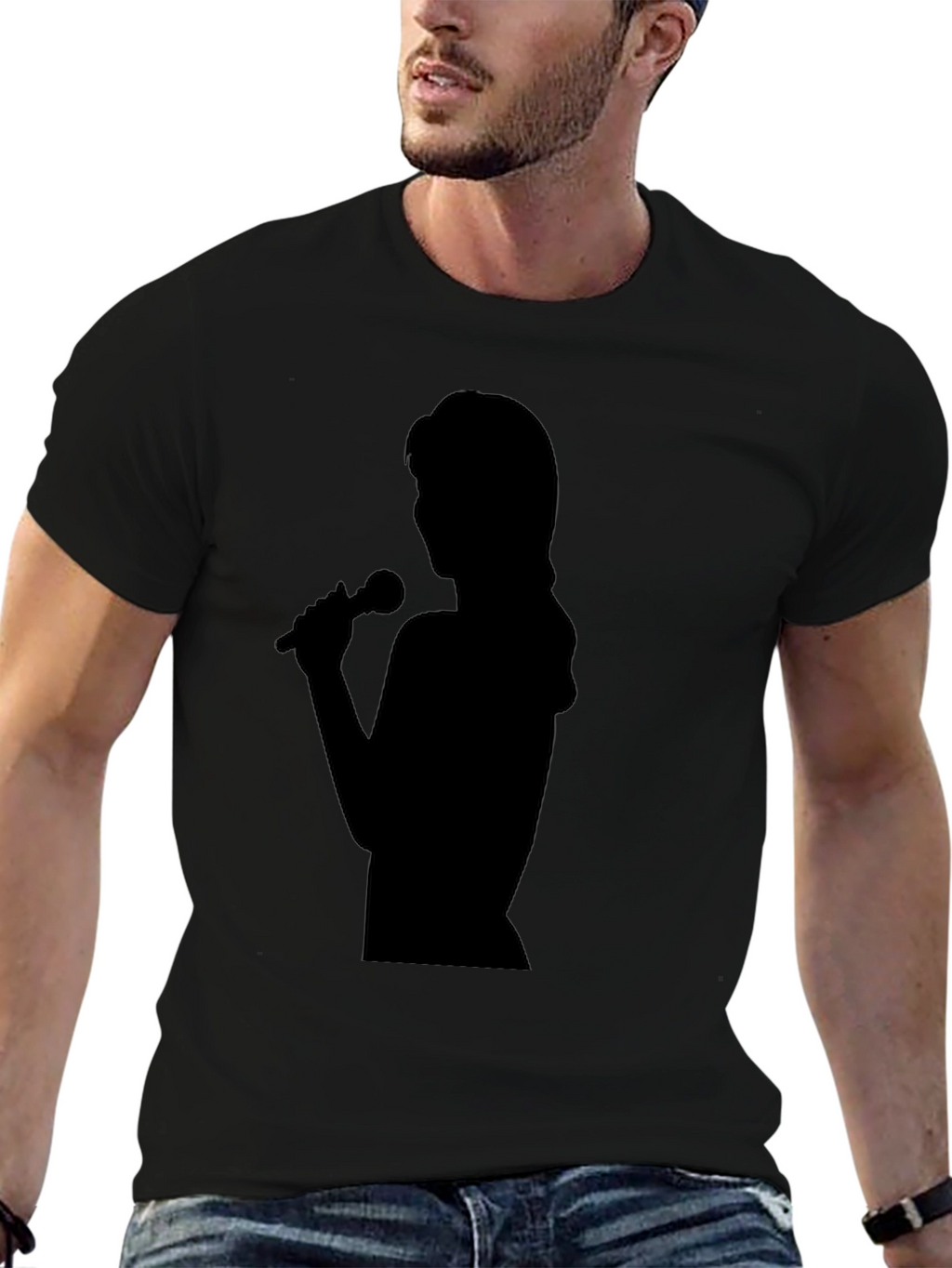 Singer Silhouette Black T-Shirt