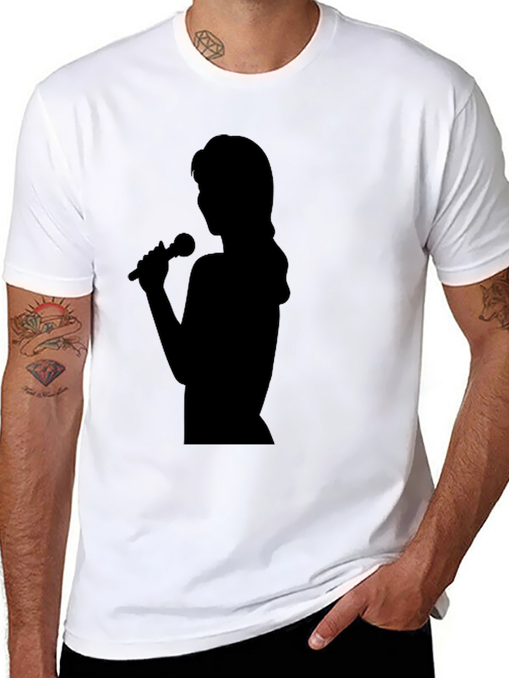 Singer Silhouette Black T-Shirt