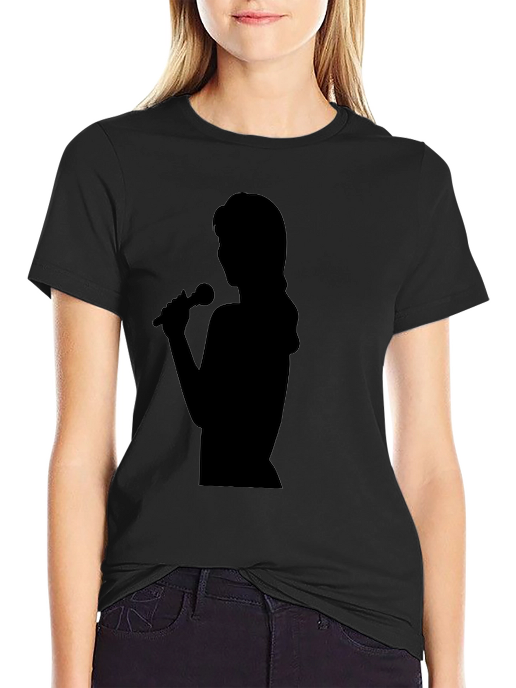 Singer Silhouette Black T-Shirt