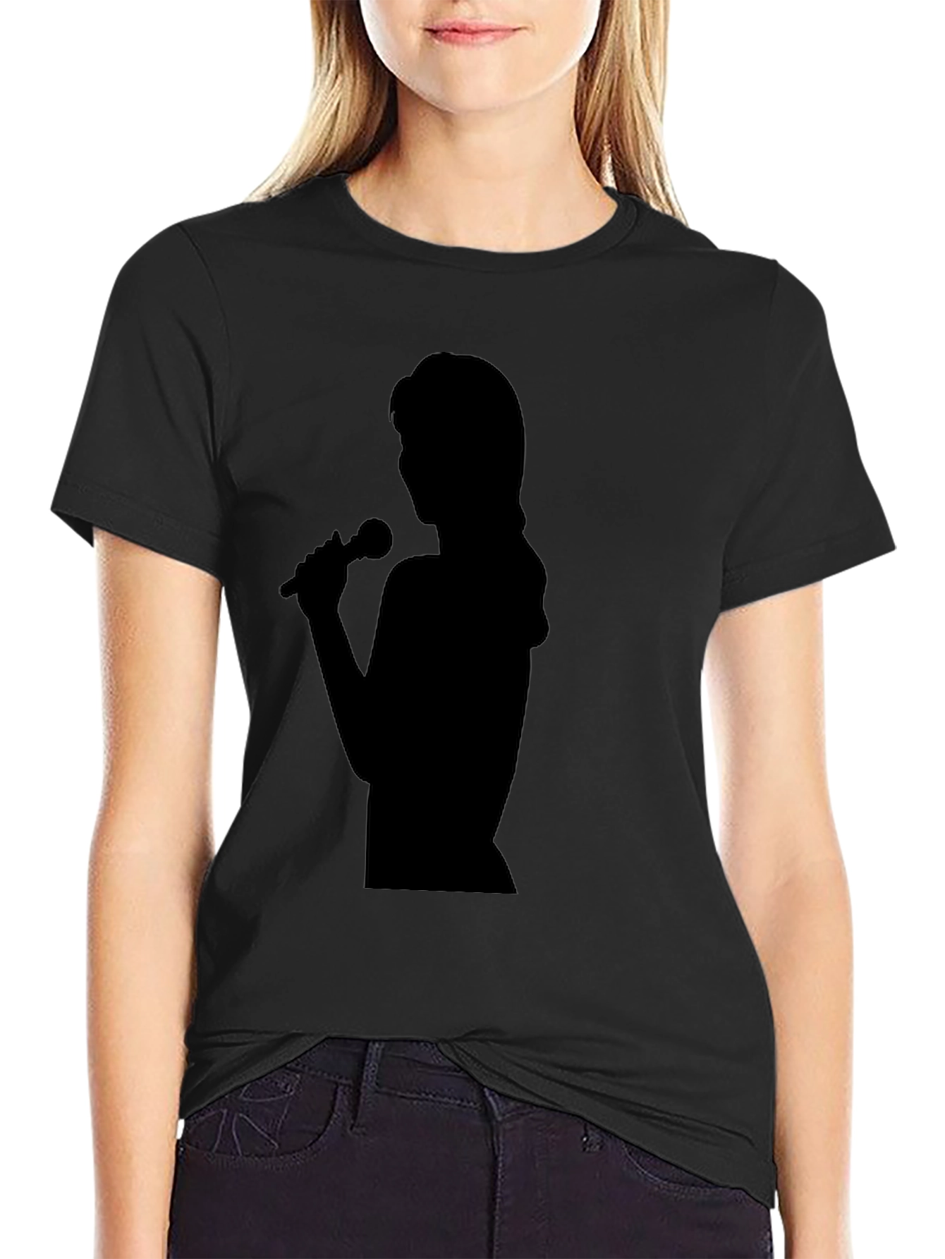 Singer Silhouette Black T-Shirt