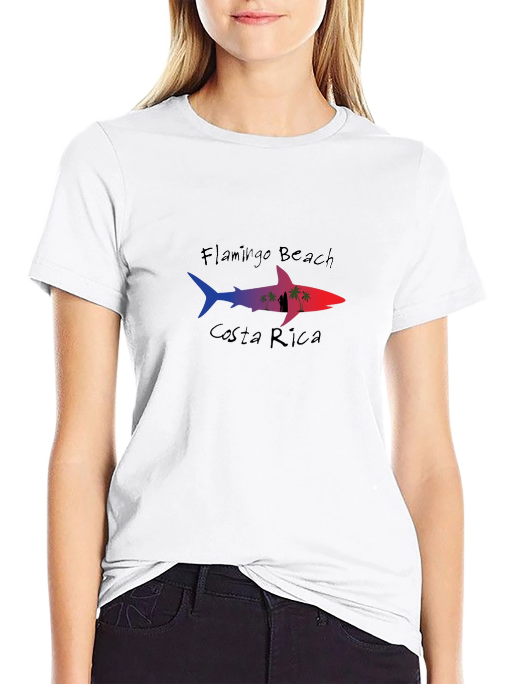 Flamingo Beach Costa Rica Shark T-Shirt
