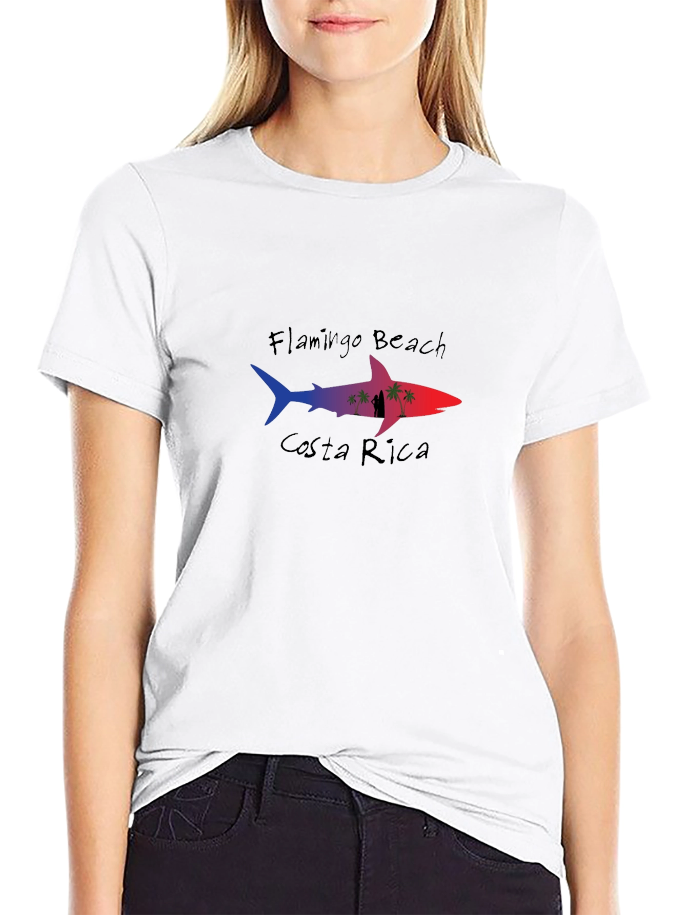 Flamingo Beach Costa Rica Shark T-Shirt