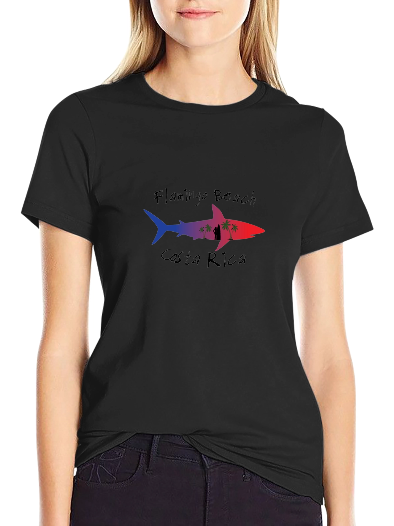 Flamingo Beach Costa Rica Shark T-Shirt