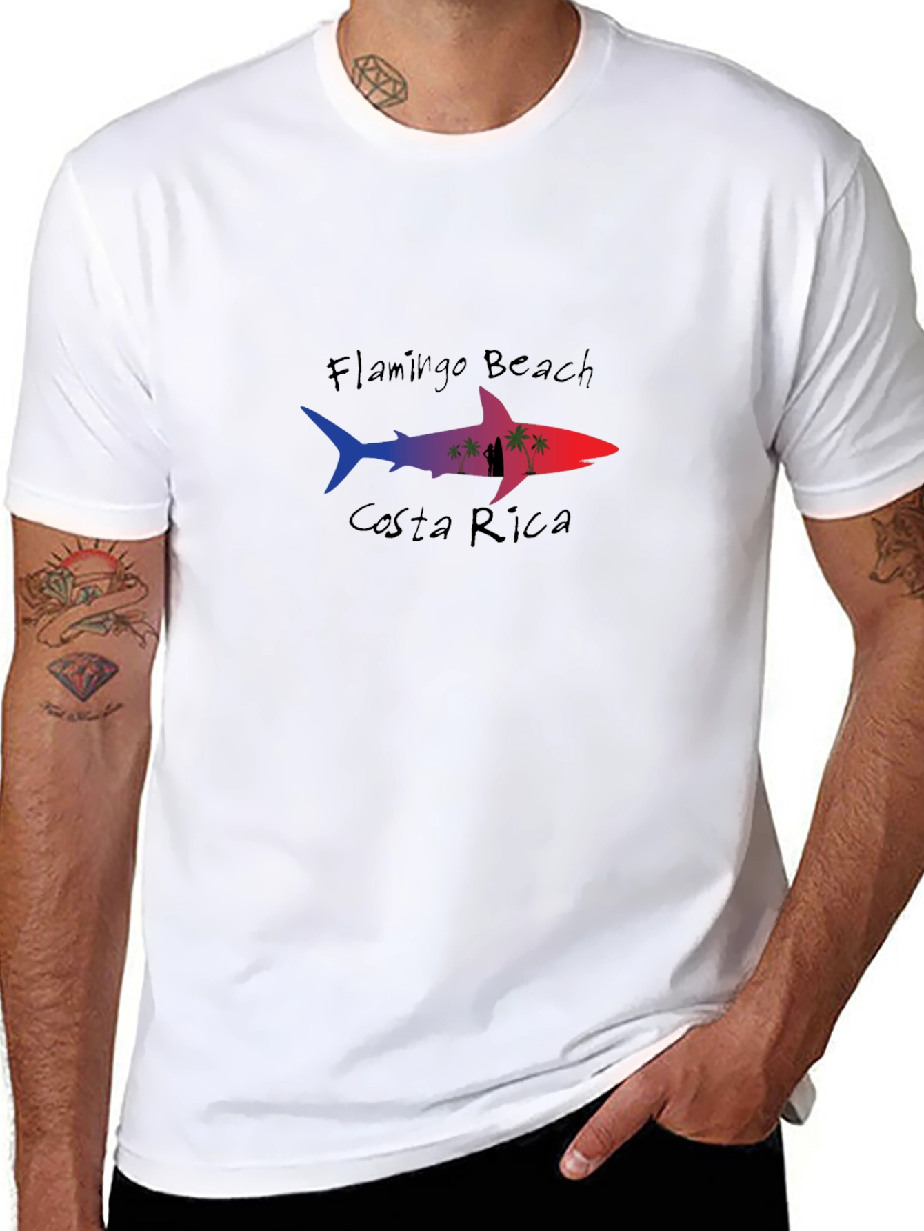 Flamingo Beach Costa Rica Shark T-Shirt