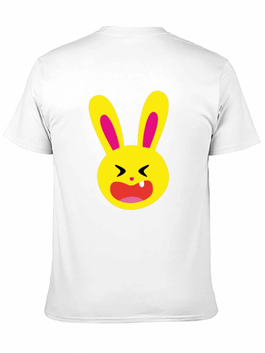 Funky Cartoon Bunny Graphic Tee - Black