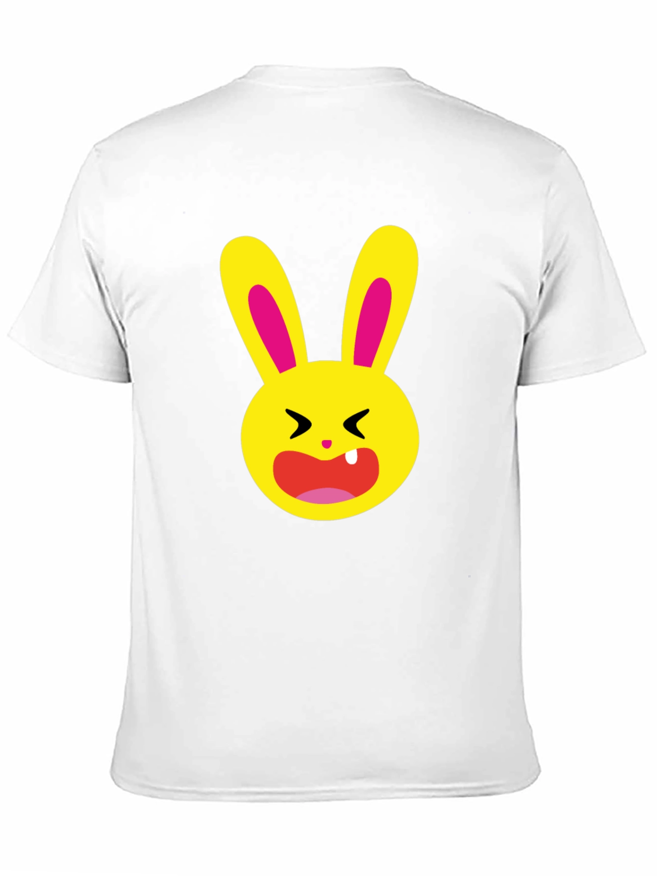 Funky Cartoon Bunny Graphic Tee - Black