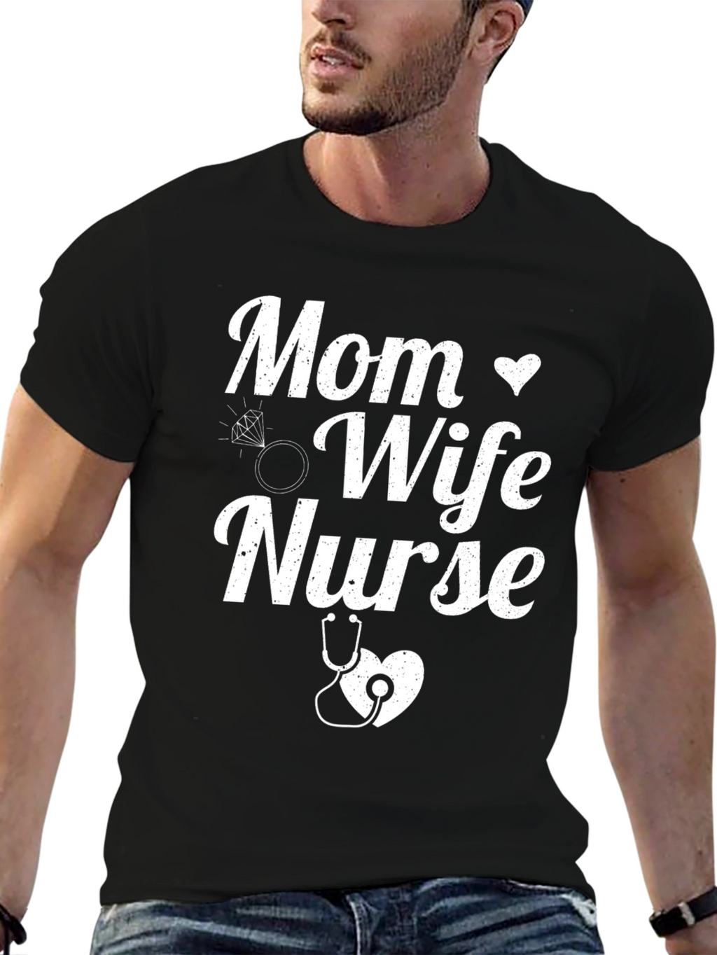 Mom Wife Nurse Graphic Tee - Perfect Gift!