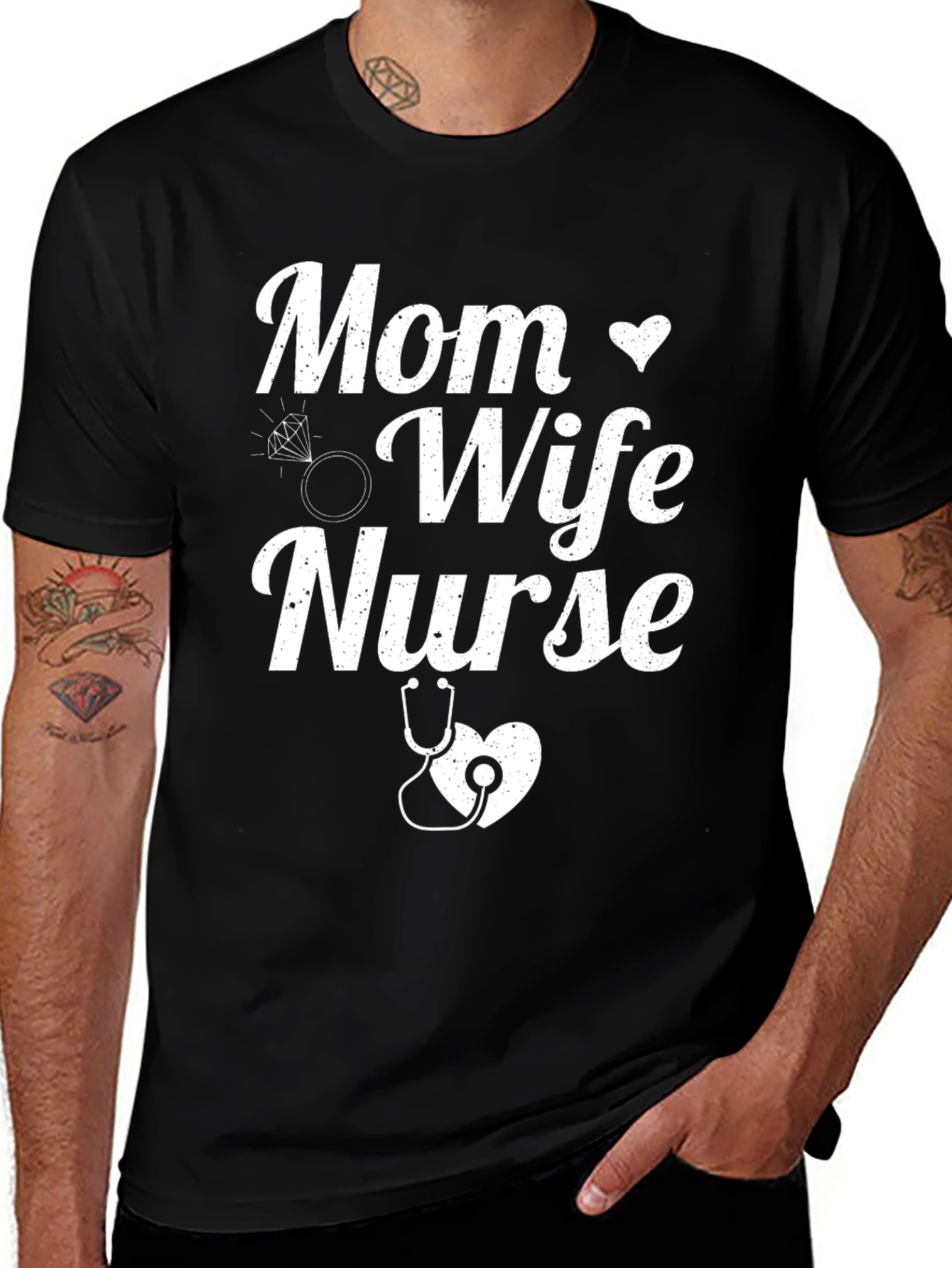 Mom Wife Nurse Graphic Tee - Perfect Gift!