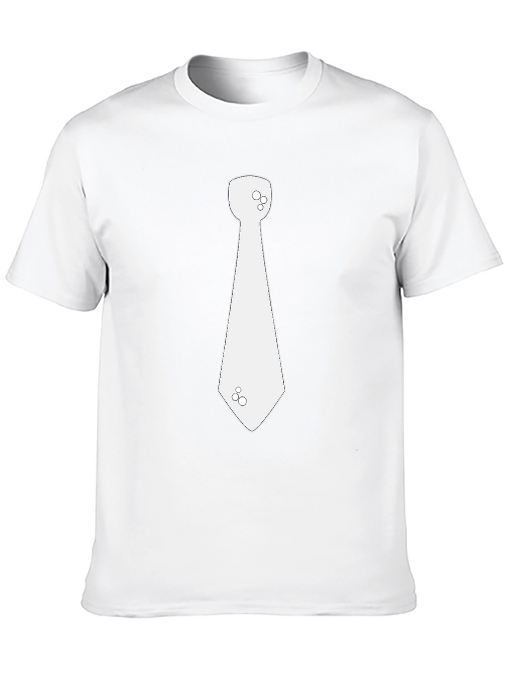 Mens Black T-Shirt with Novelty Necktie Graphic