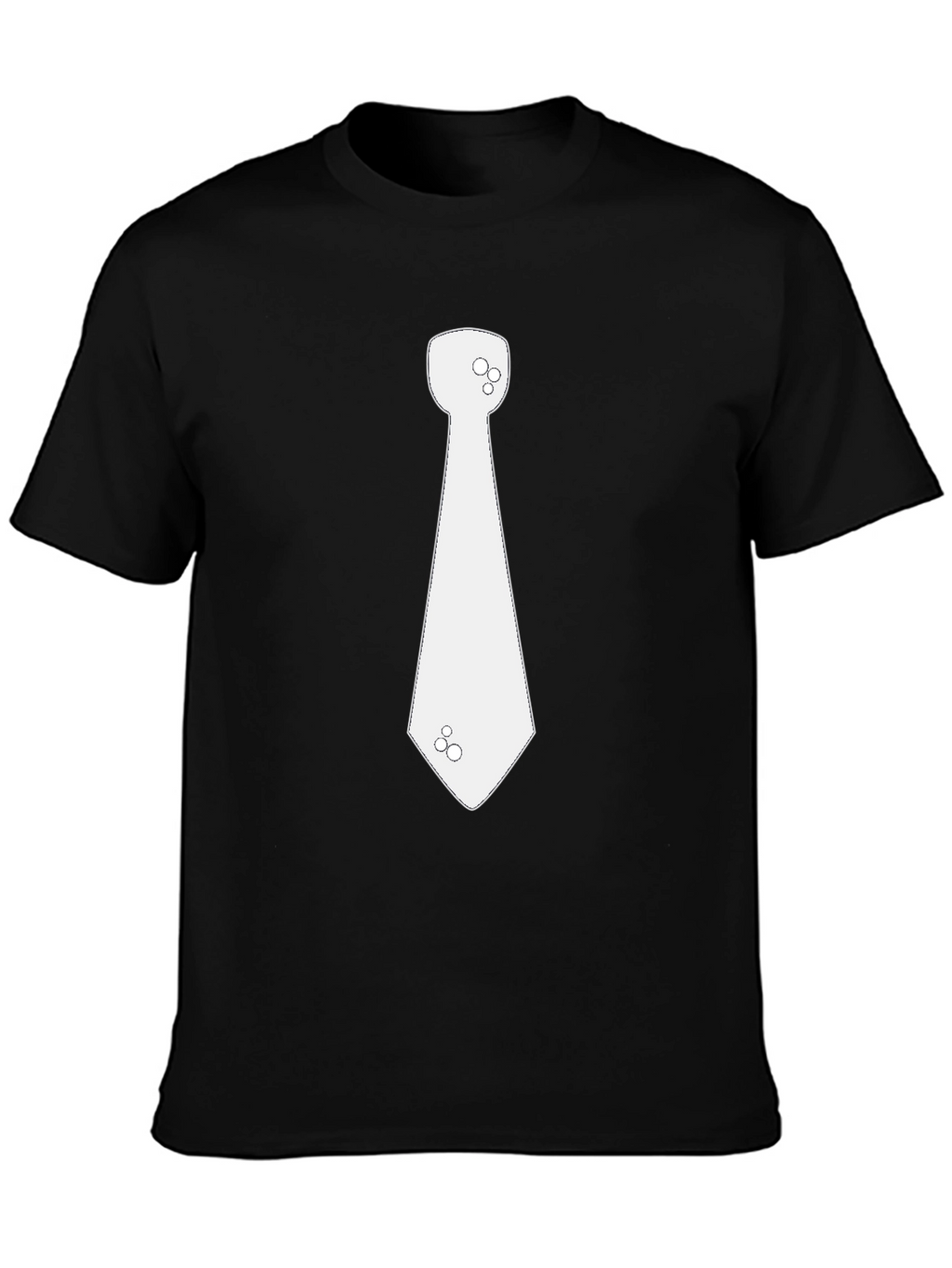 Mens Black T-Shirt with Novelty Necktie Graphic