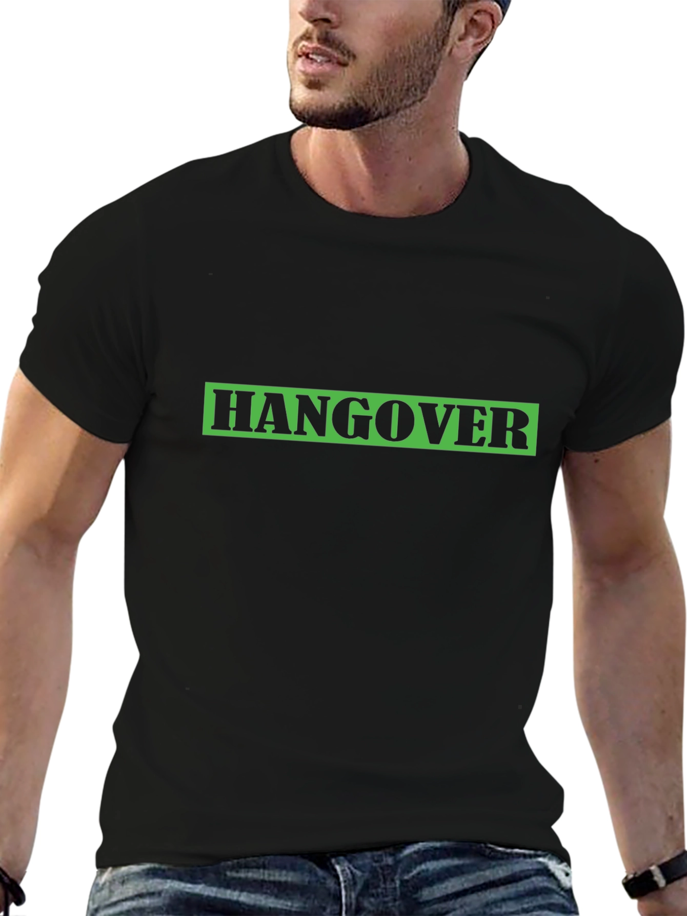 Hangover T-Shirt - Black Crew Neck Tee