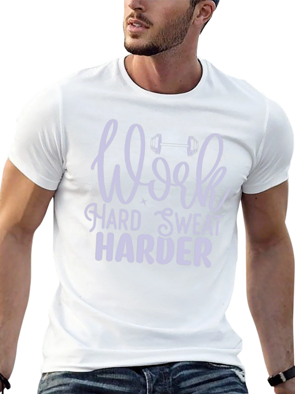 Work Harder Gym Motivation Black T-Shirt