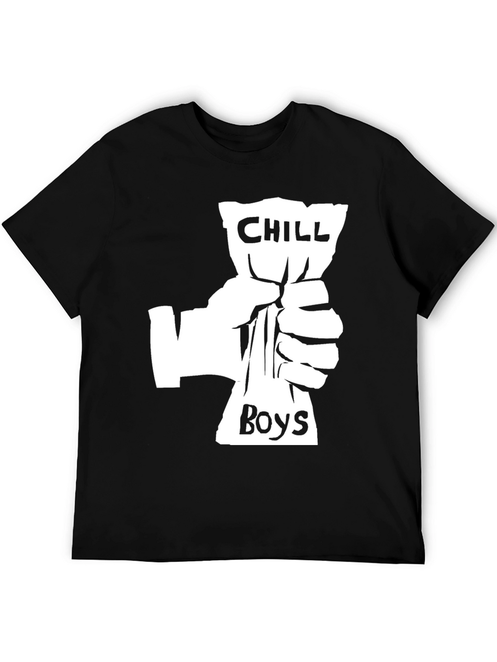 Chill Boys Graphic T-Shirt - Black Crew Neck Tee