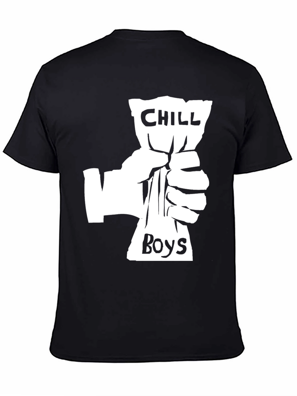 Chill Boys Graphic T-Shirt - Black Crew Neck Tee