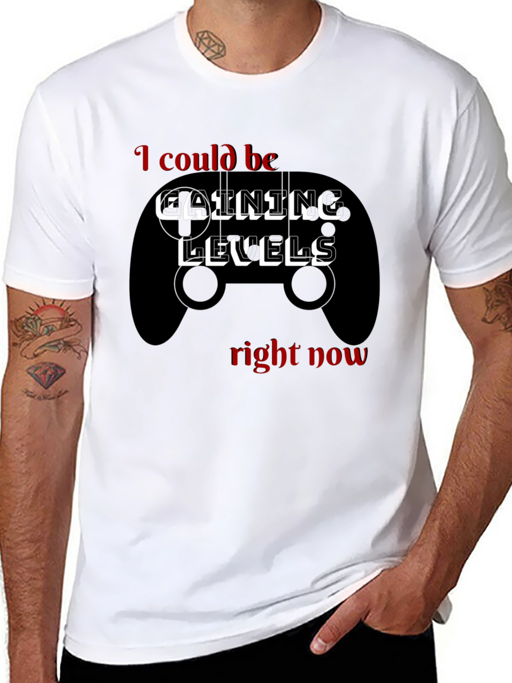 Gaining Levels T-Shirt - Gamer Style