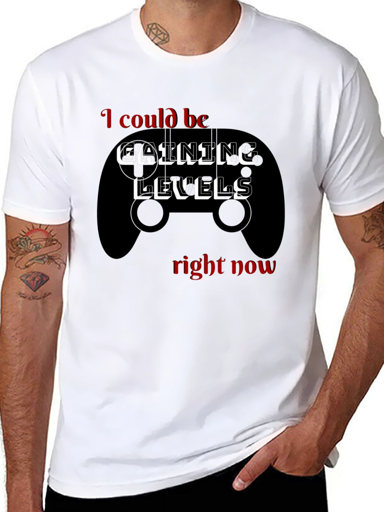 Gaining Levels T-Shirt - Gamer Style