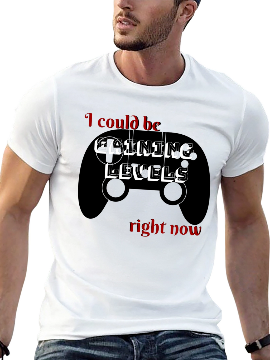 Gaining Levels T-Shirt - Gamer Style
