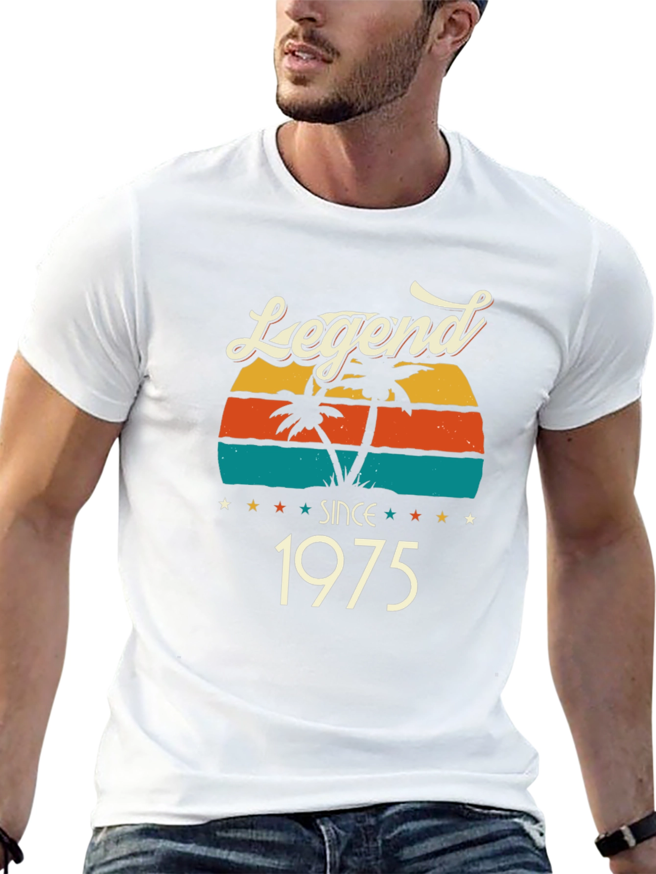 Legend Since 1975 T-Shirt Retro Sunset
